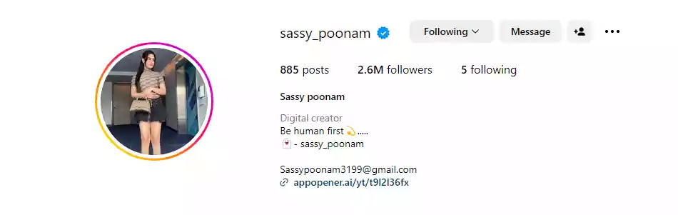 Sassy Poonam The Rise to Social Media Stardom