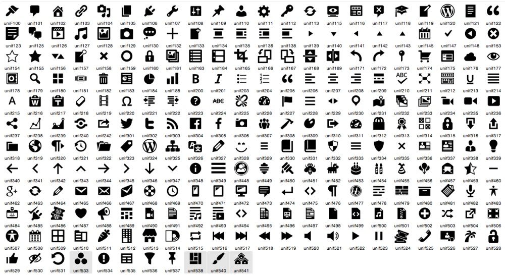 WordPress Dashicons